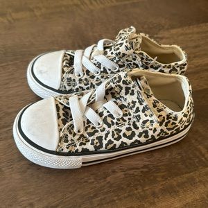 Toddler Cheetah Converse Shoes Size US 8